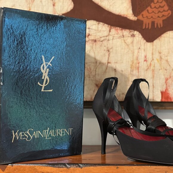 YSL Vintage Heels with Ankle Strap - Picture 6 of 6